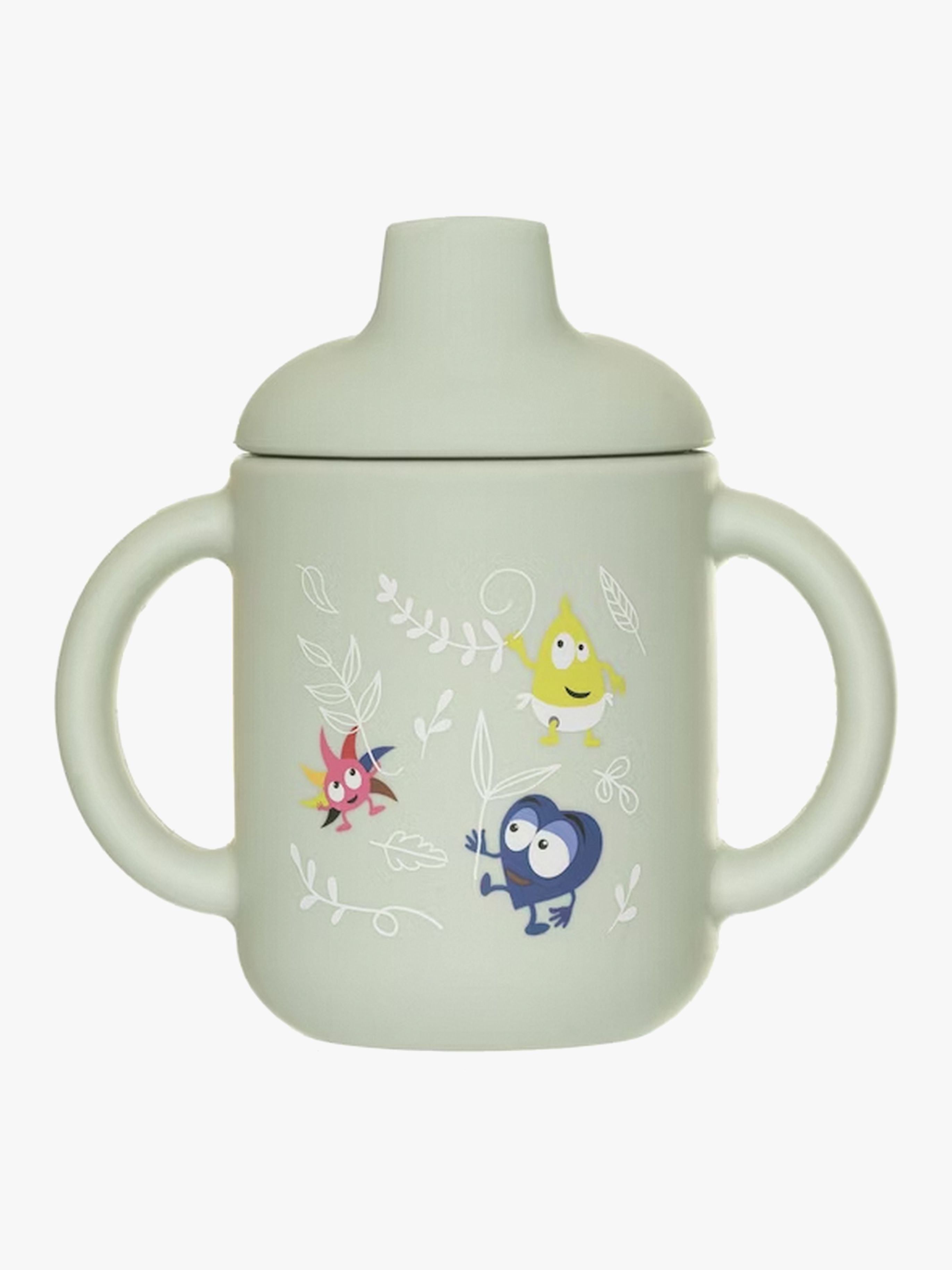Babblarna Silikonmugg med Lock i Naturen, Grön