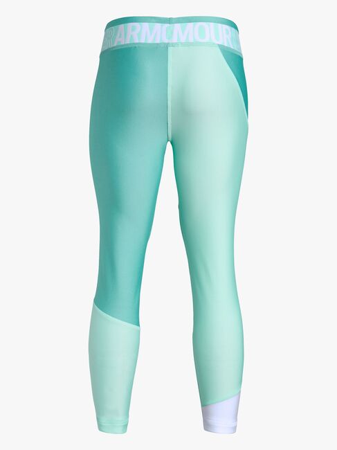 Under Armour HG Color Block Ankle Crop Legging, Neo Turquoise