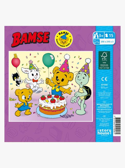Egmont Kärnan Bamse Träpussel Kalasmotivt 15 Bitar