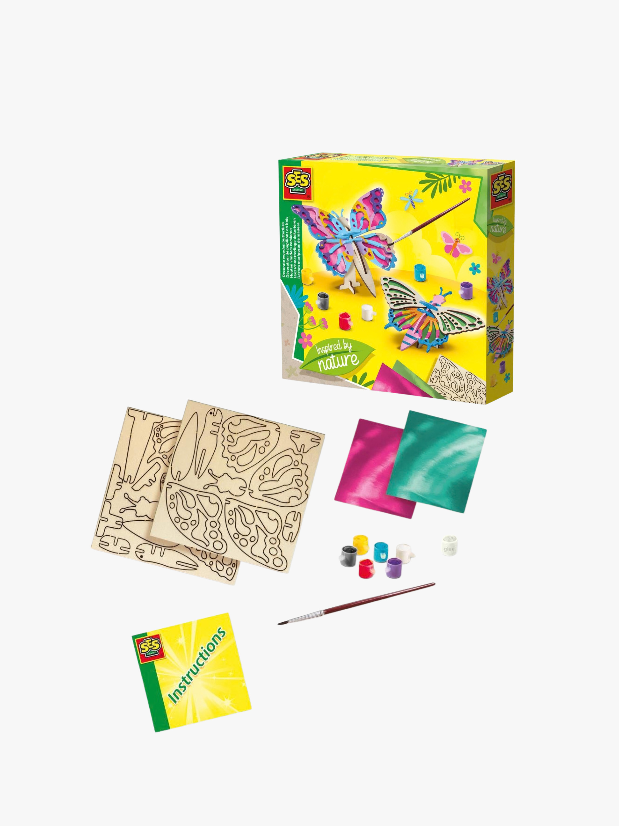 SES Creative Pysselset Dekorera Träfjärilar
