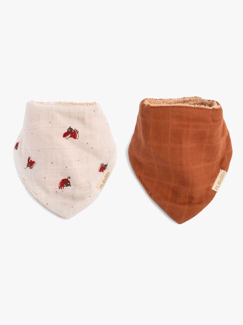 FILIBABBA Bandana Dregglisar 2-Pack, Lucky/Amber Brown