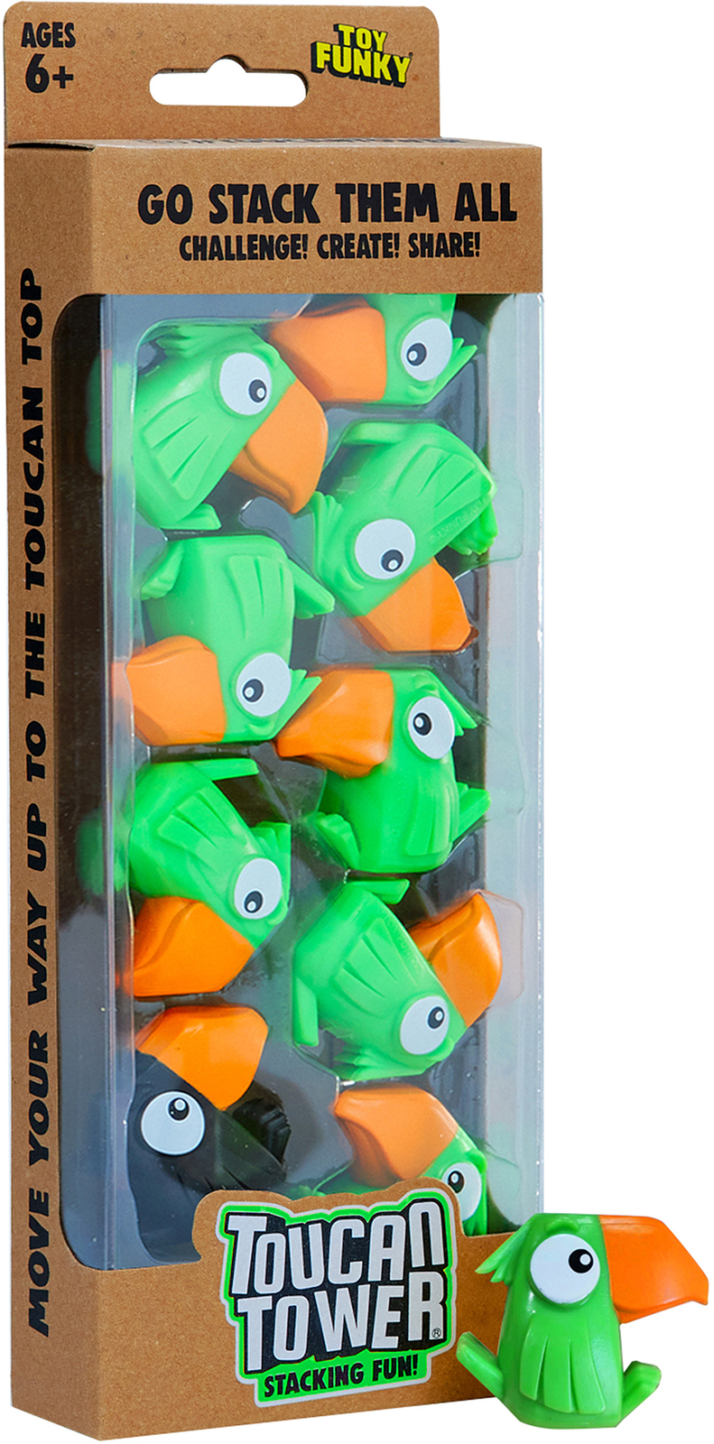 Funhouse Games Toucan Tower Spel, Grön