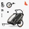 Hauck Bike N Walk Cykelvagn, Light Grey