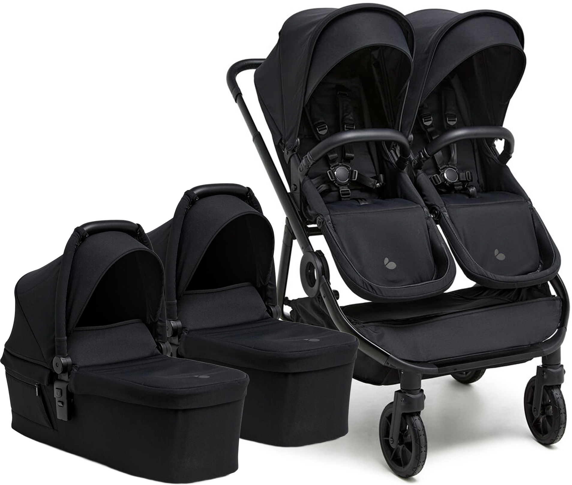 Beemoo Pro Twin 2 Tvillingvagn, Coffee Black