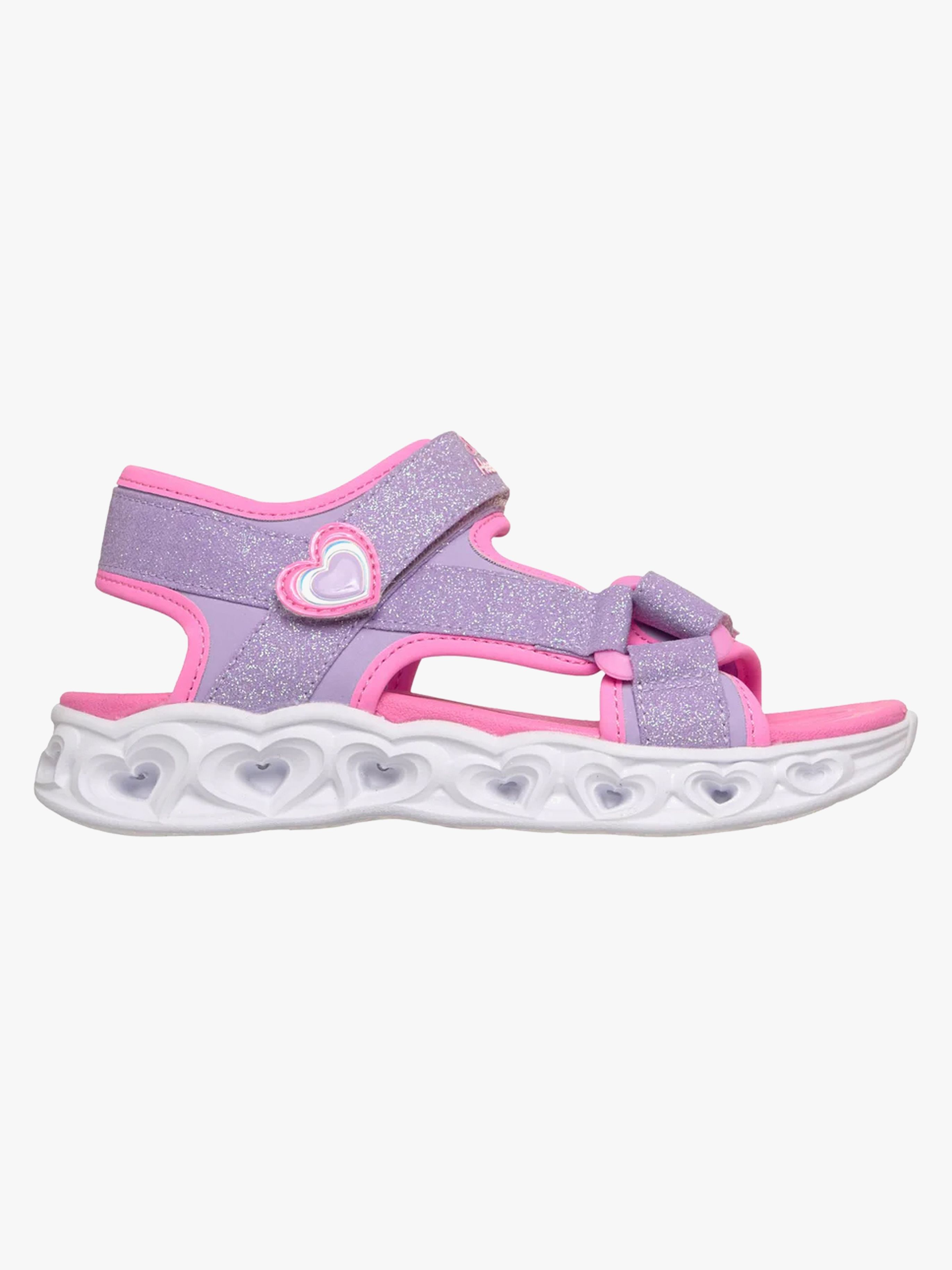 Skechers Heart Lights  Blinkande Sandaler, Purple, 33