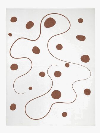 Kids Concept MikroNeo Matta 130x160, Brun/Vit/Mönstrad