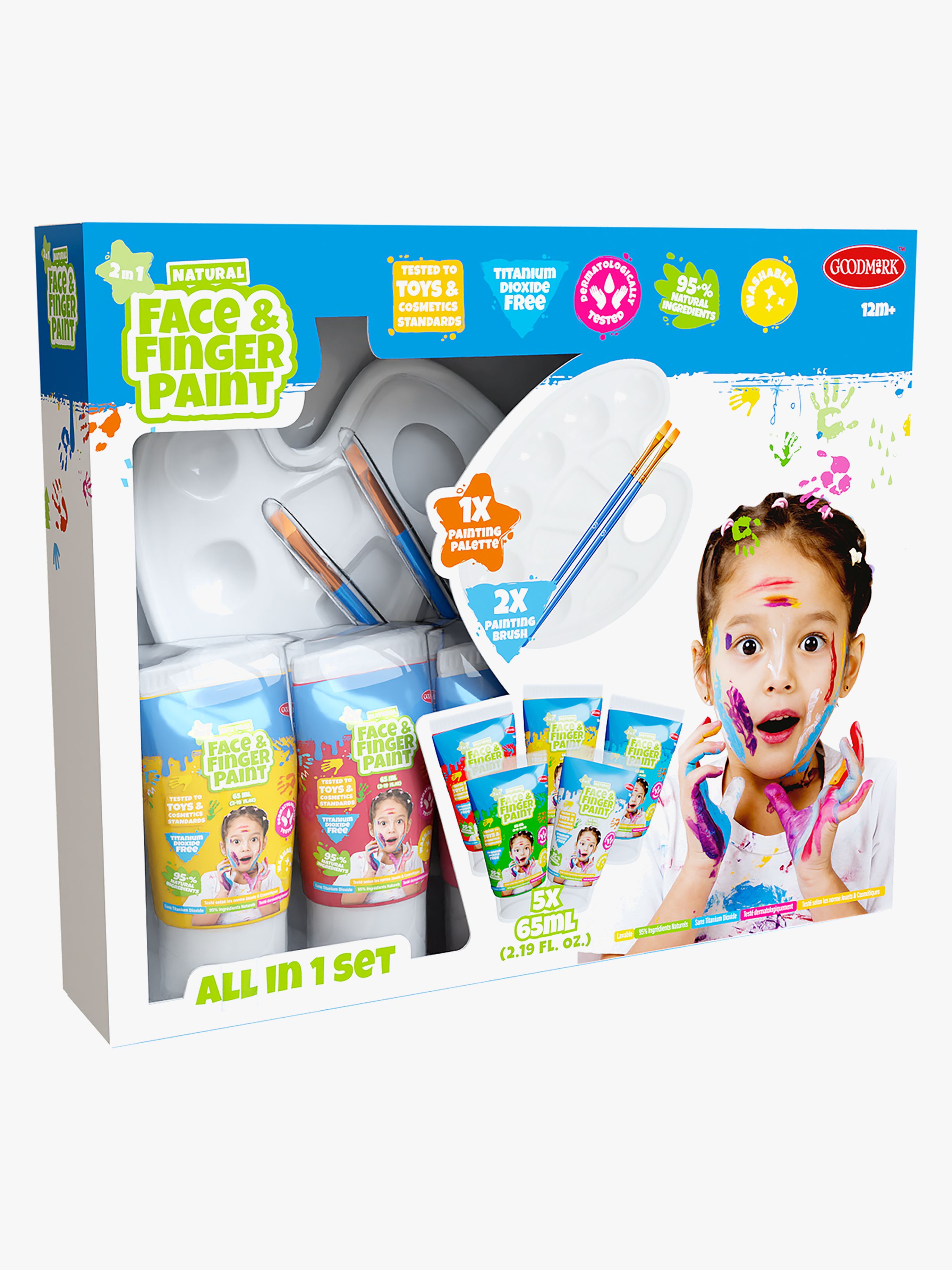 Natural Face &  Finger Paint Allt-I-Ett Set