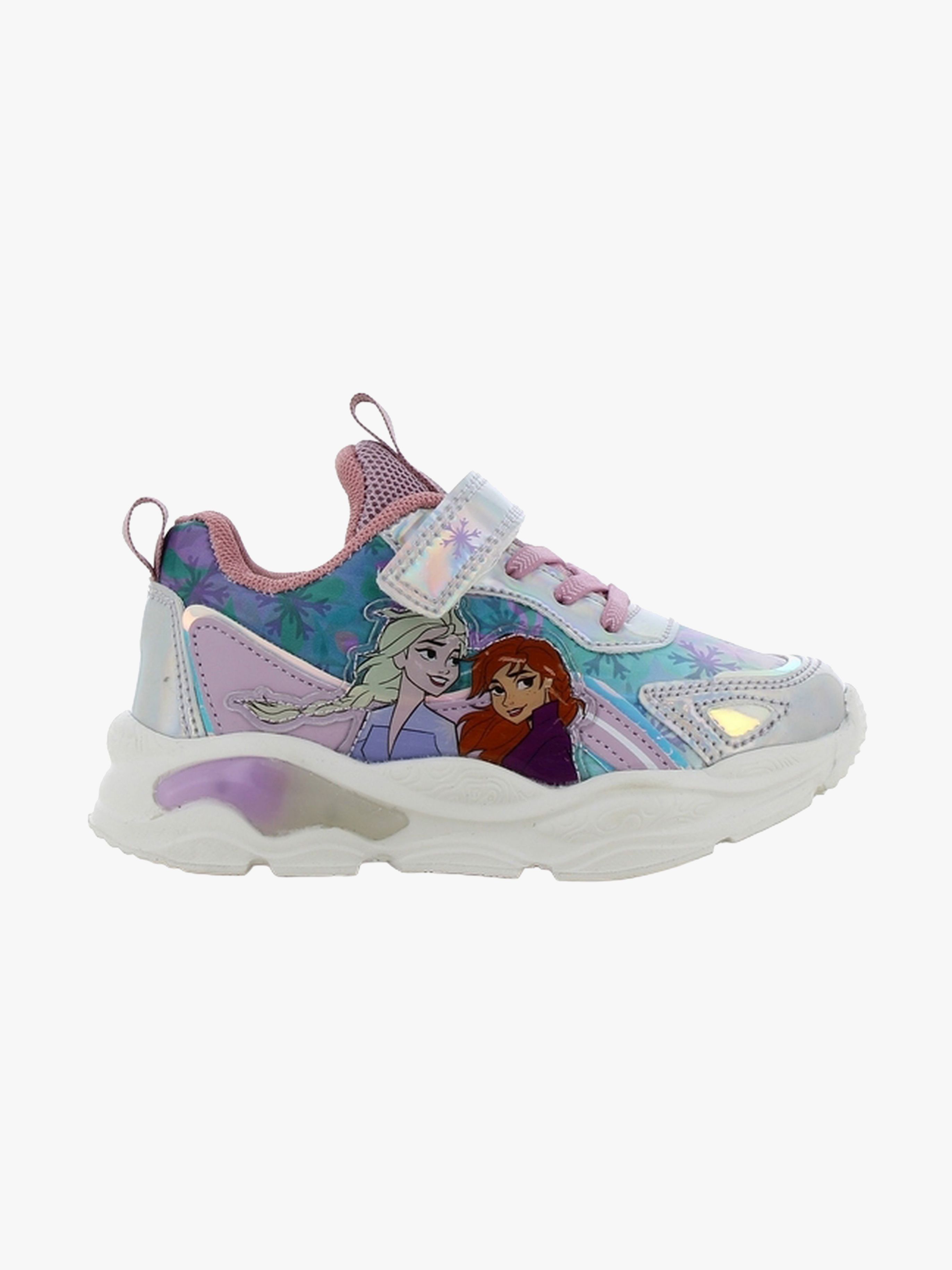 Disney Frozen Blinkande Sneakers, Silver/Lilac, 30