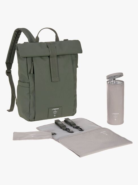Lässig Rolltop Skötväska Ryggsäck, Olive