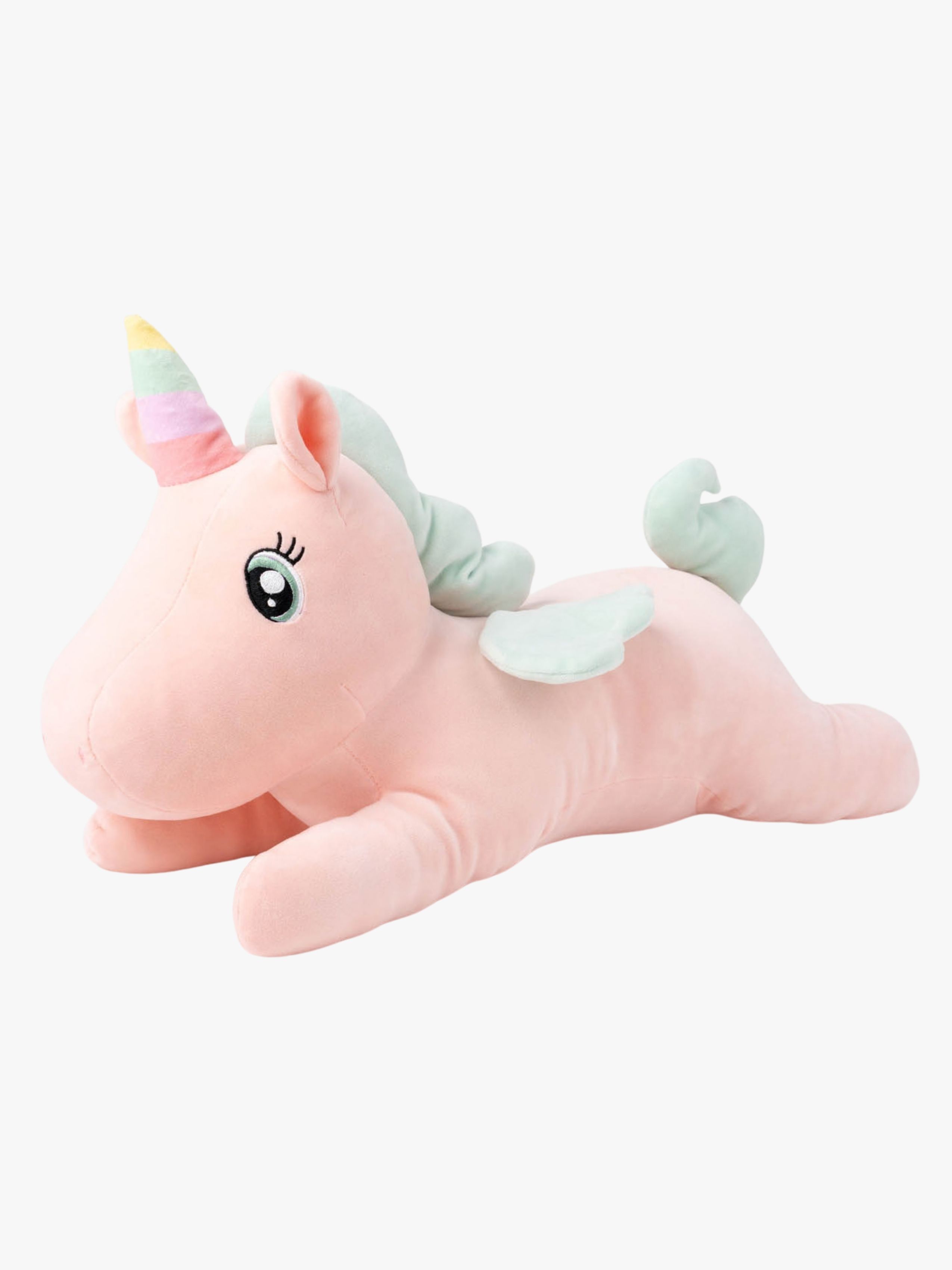 Teddykompaniet Gosedjur Liggande Enhörning 52 cm, Rosa