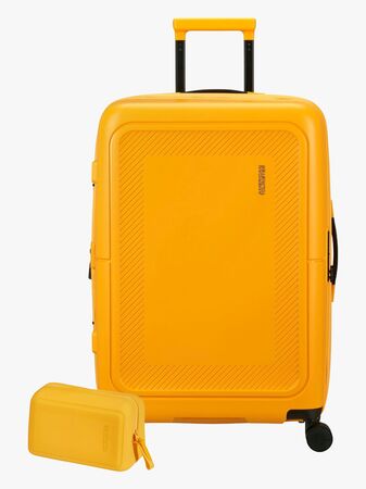 American Tourister Dashpop Resväska 76-84L & Necessär POP, Golden Yellow