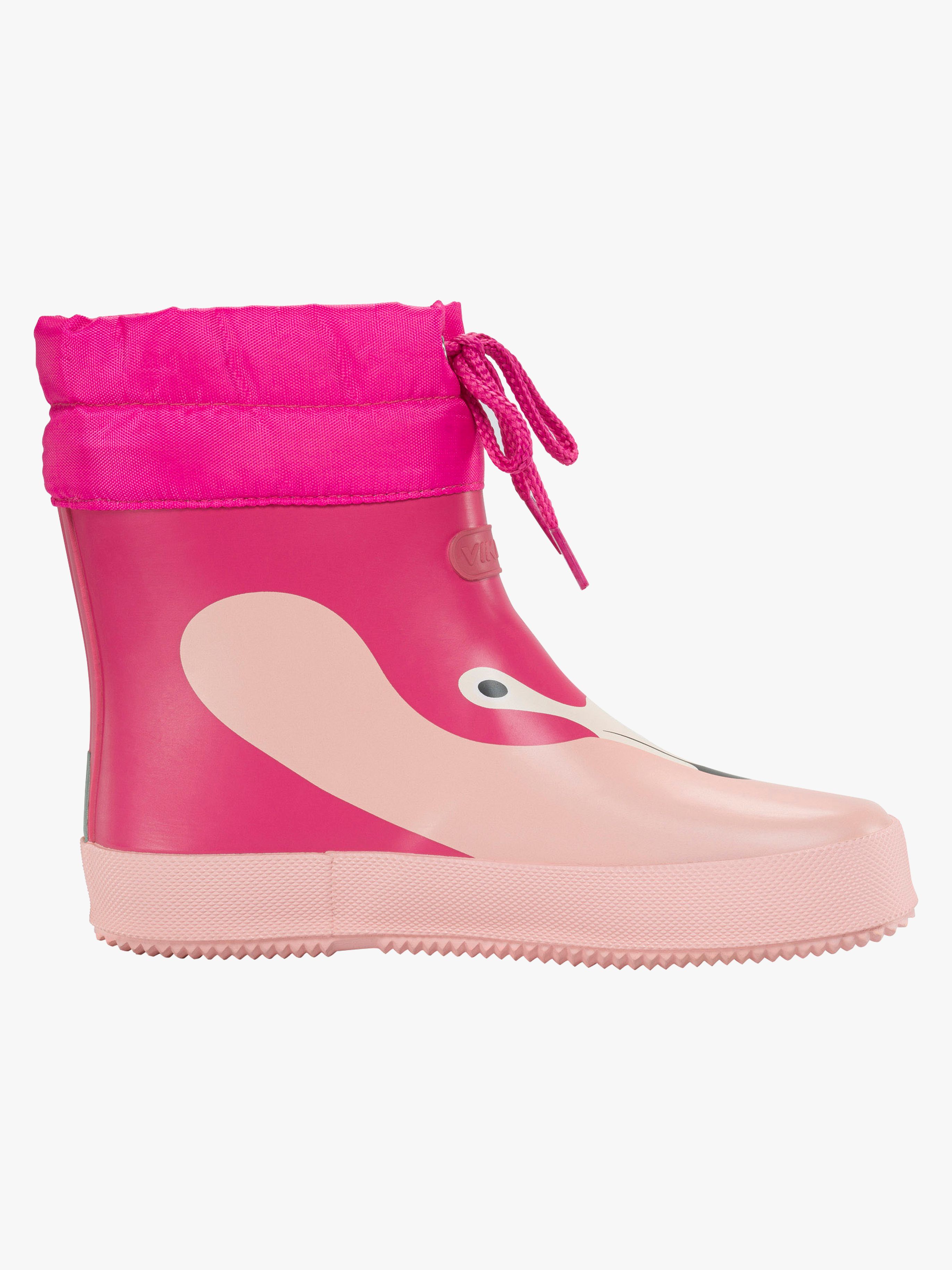 Viking Alv Paw Print Barefoot Gummistövlar, Light Pink/Magenta, 28