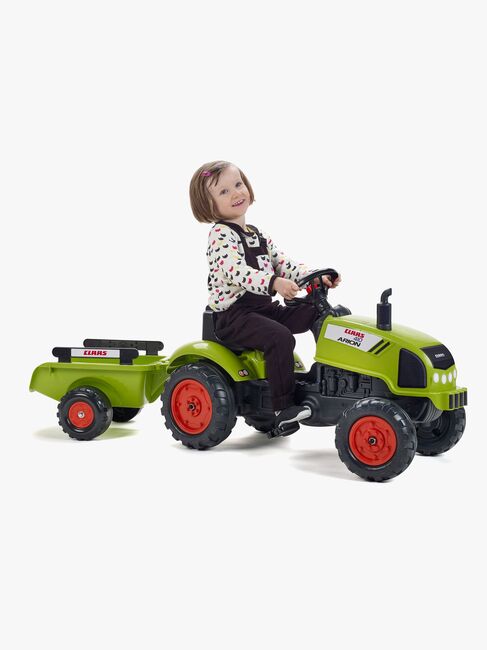Falk Tramptraktor med Släpvagn, Grön