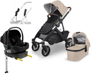 UPPAbaby VISTA V2 Duovagn inkl. Beemoo Route Babyskydd & Bas, Liam/Black Stone