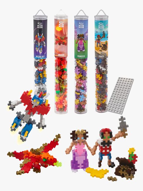 Plus-Plus Byggset med Basplatta & Tub Coola Figurer 4x100 Delar