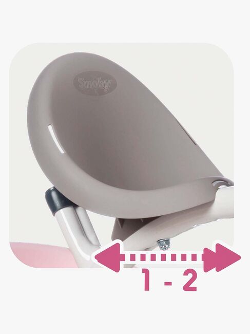 Smoby Trehjuling Baby Balade Plus, Rosa