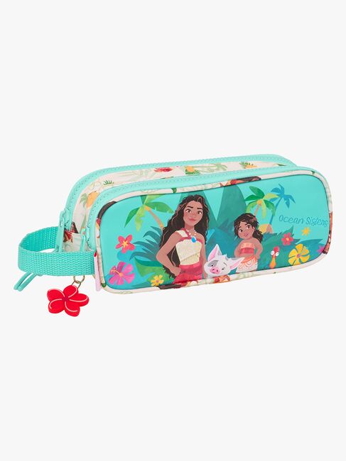 Vaiana Dubbelpennfodral, Beige/Blå