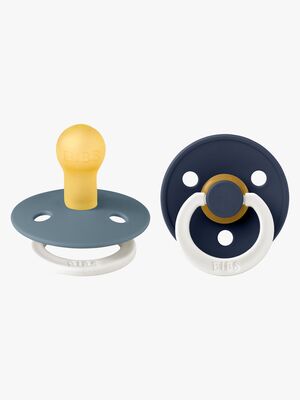 BIBS Colour Glow Napp 2-Pack Latex Stl 1, Petrol/Deep Space