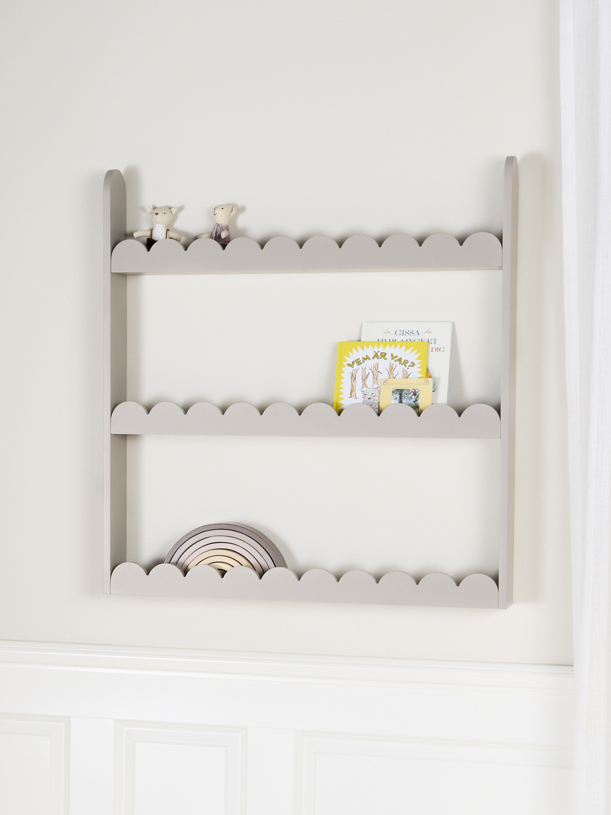 Alice & Fox Dune  Vägghängt Bokställ, greige