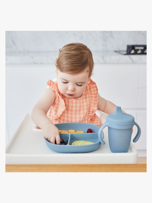 b.box Tallrik med Lock Silikon, Ocean