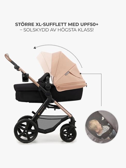 Kinderkraft MOOV 2 3-in-1 Kombivagn, Sand Beige