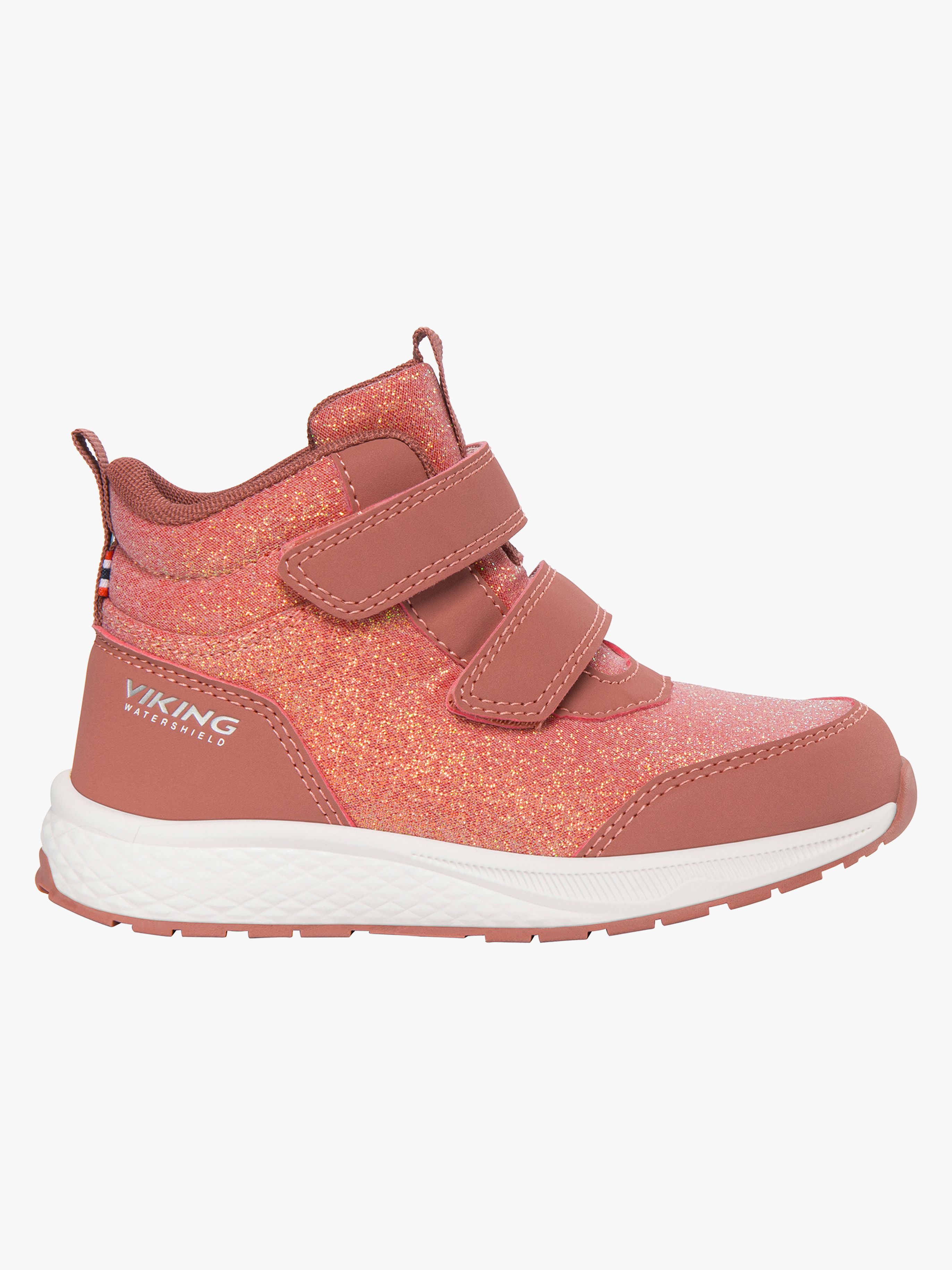 Viking Bouncy Glitter Mid 2V WP Sneakers, Pink, 22