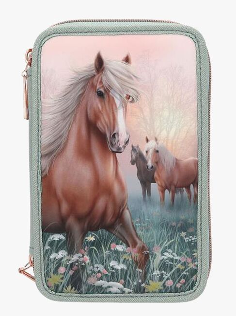 MissMelody Trippelpennfodral Romantic Fields, Grön