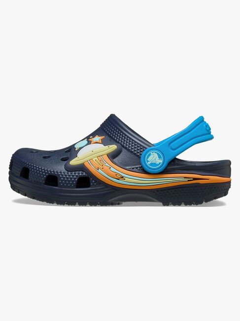 Crocs Classic UFO Lights Kids Tofflor, Navy