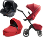 Stokke Xplory X Duovagn inkl. Axkid Modukid Babyskydd, Ruby Red
