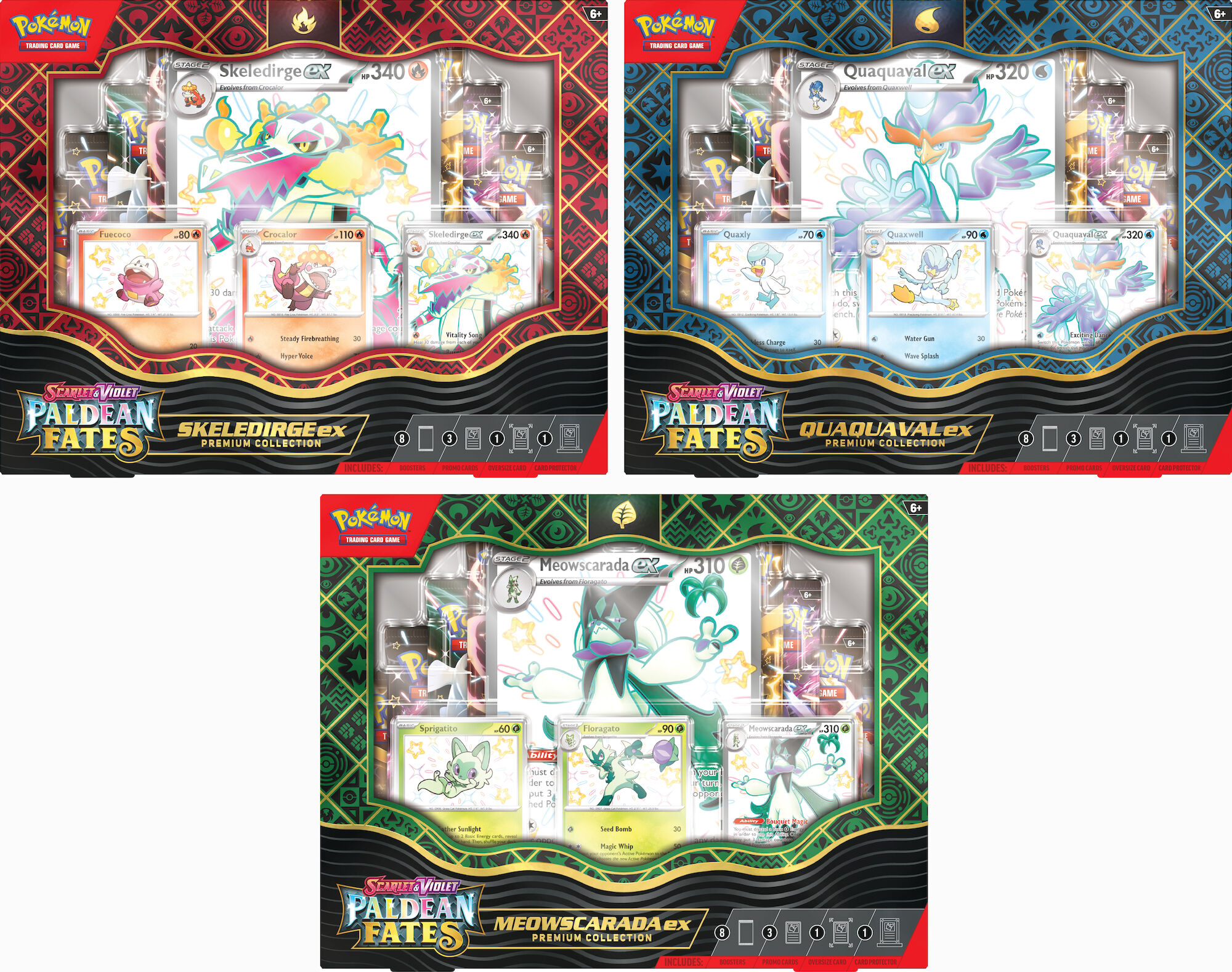 Pokémon Scarlet &  Violet Paldean Fates Premium Samlarkort Set Blandad