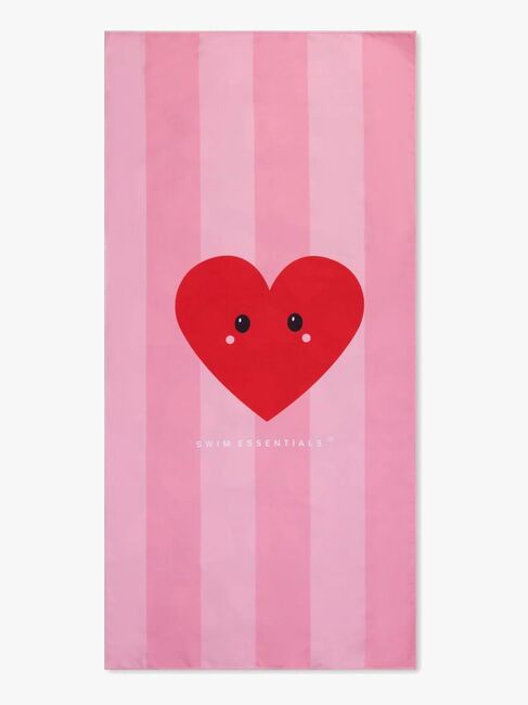 Swim Essentials Hearts Badhandduk, Red