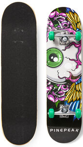 Pinepeak Skateboard Eyeball Graffiti