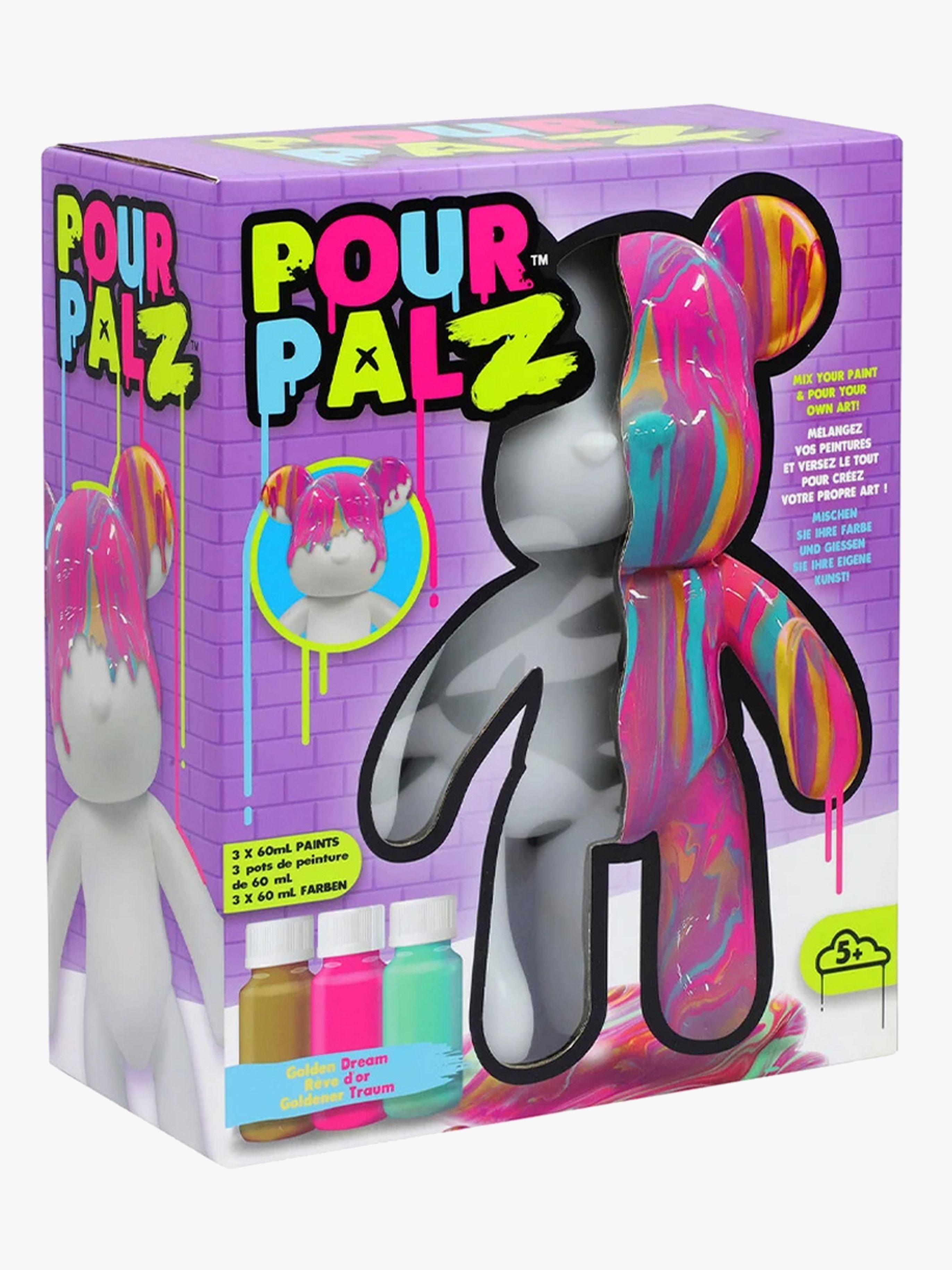TOYMONSTER POUR PALZ DIY-set Måla Din Egen Björn, Golden Dream