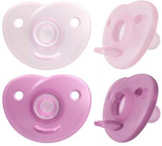 Philips Avent Curved Soothie 0-6m, Rosa