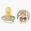 BIBS Colour Napp 2-Pack Latex Stl 3 Rund, Sage GLOW/Vanilla GLOW