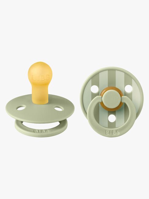 BIBS Studio Colour Napp 2-Pack Latex Stl 1 Rund, Pin/Sage Mix