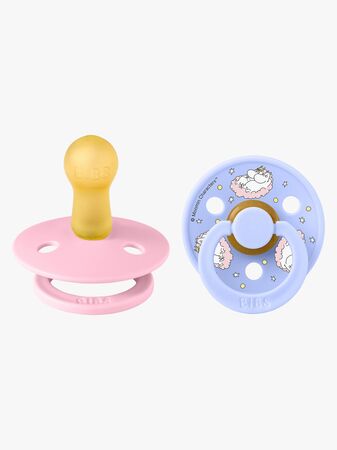 BIBS x Moomin Colour Dreaming Napp 2-Pack Latex Stl 2, Baby Pink