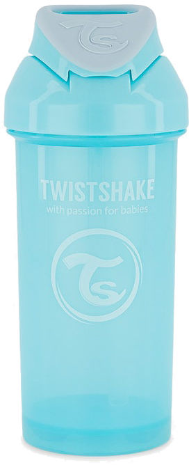 Twistshake Sugrörsmugg 360 ml, Blå