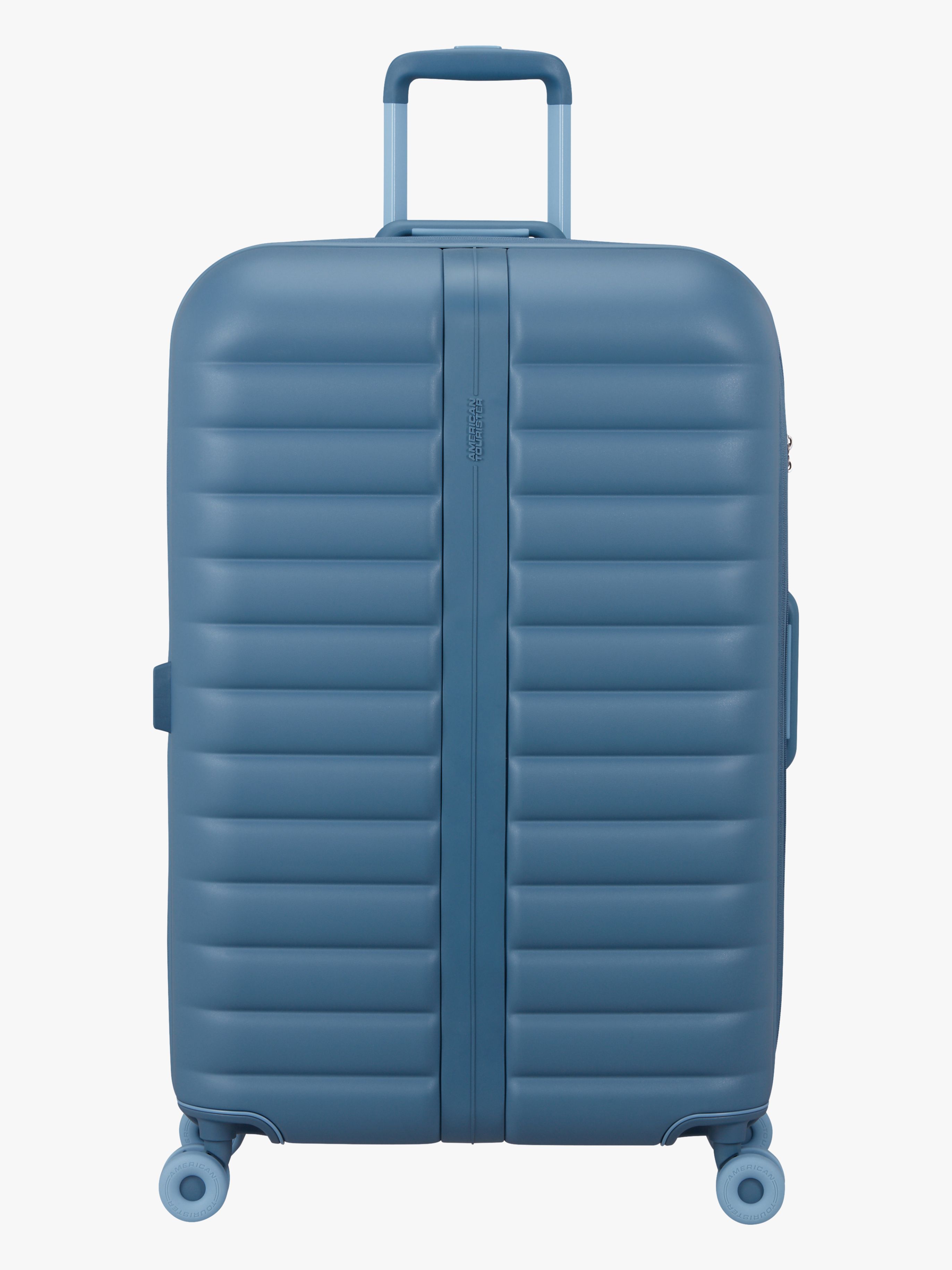 American Tourister Neovibe Spinner Resväska 96-106L, Steel Blue
