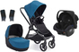 Baby Jogger City Sights Duovagn inkl. Axkid Modukid Babyskydd, Deep Teal