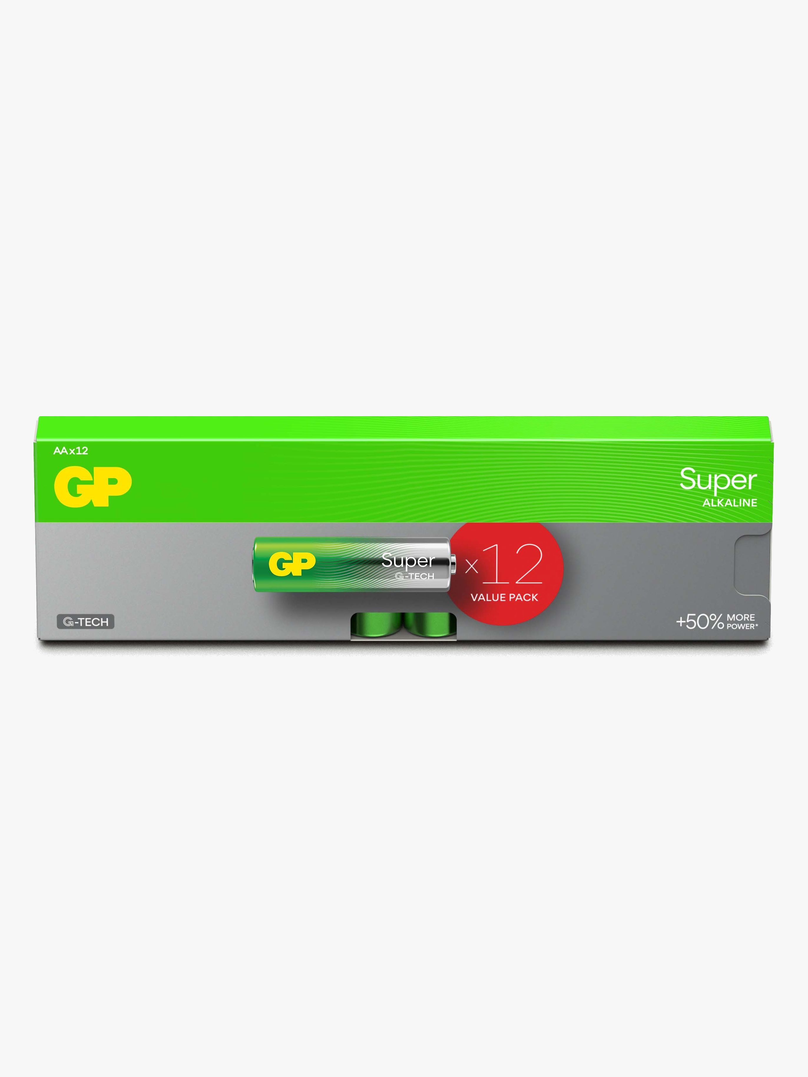 GP Super Alkaline G-TECH AA/LR6 Batterier 12-Pack