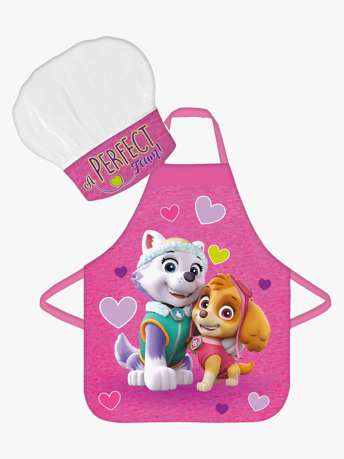 Paw Patrol Förkläde & Hatt, Rosa