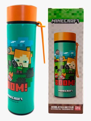 Minecraft Warm & Kalt Digitale Thermometerflasche 450 ml, Chibi