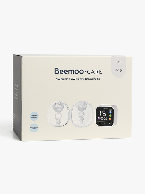Beemoo CARE Wearable Flow Elektrisk Bröstpump Dubbel, Beige