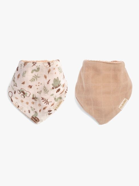 FILIBABBA Bandana Dregglisar 2-Pack, Little Wonders/Warm Grey