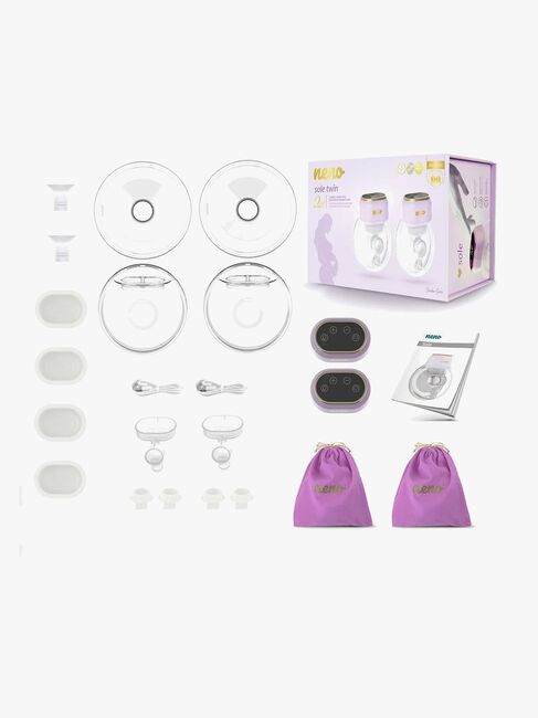 NENO Sole Twin Elektrisk Bröstpump Hands Free, Lila