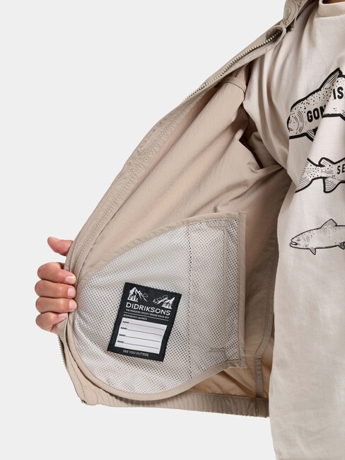 Didriksons Jasper Vindtät Friluftsjacka, Beach beige