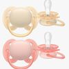 Philips Avent Ultra Soft Napp 0–6m 2-Pack, Gul/Orange
