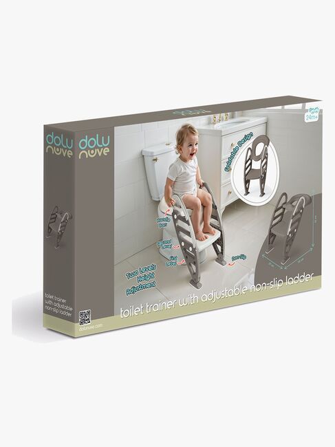DOLU Toalettsits med Stege, Stone Grey