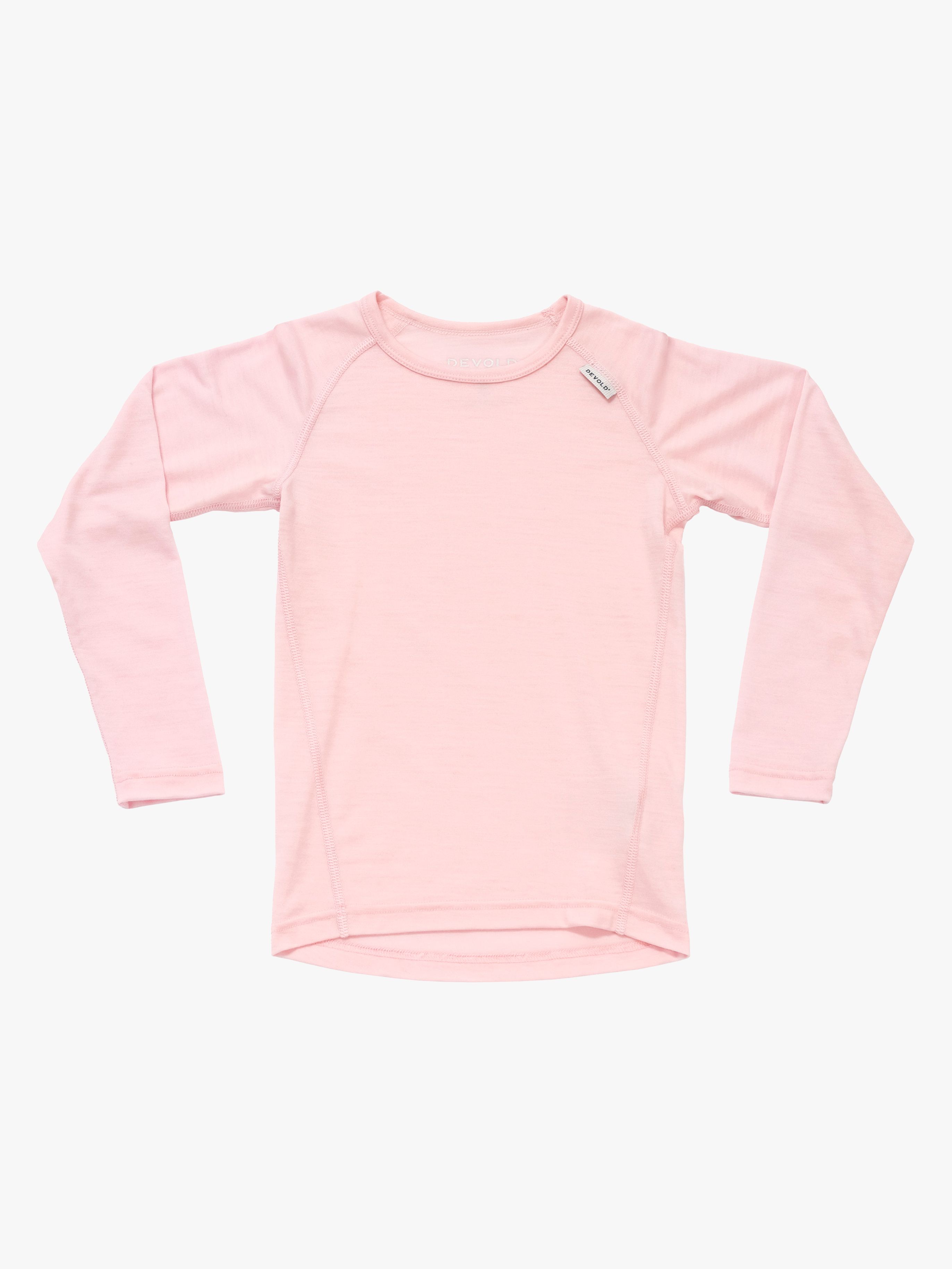 Devold Breeze Merino Underställströja Kid, Chalk Pink, 2 år